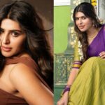 Kannada actor Sharanya Shetty at a public event speaking about her career, fashion, and upcoming film Dear Husband