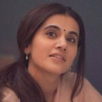 Taapsee Pannu in a collage featuring her acclaimed films including Pink, Thappad, Badla and Naam Shabana