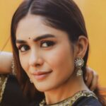 Mrunal Thakur wearing elegant ethnic outfits including sarees, anarkalis and festive traditional ensembles