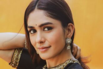 Mrunal Thakur wearing elegant ethnic outfits including sarees, anarkalis and festive traditional ensembles